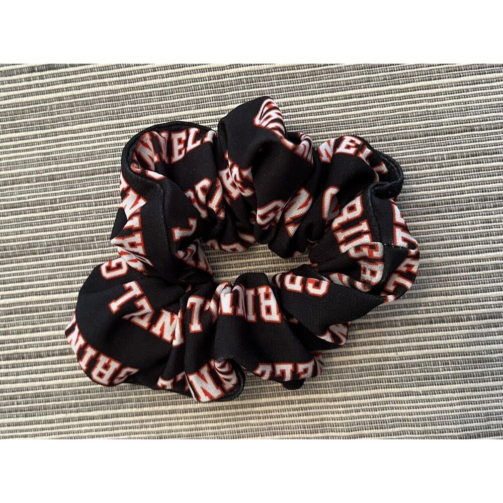 Grinnell College Hair Scrunchie Pony Tail Holder -- Red White & Black -- NWOT